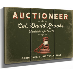 Personalized Auctioneer Sign, Going Once, Going Twice, Sold, Olive & Brick, image 14