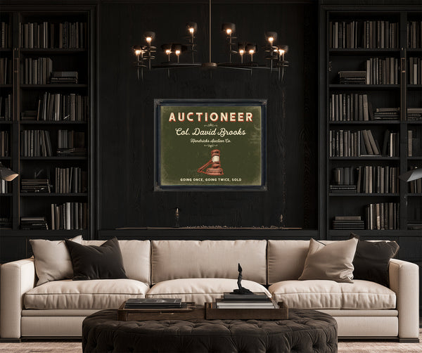 Personalized Auctioneer Sign, Going Once, Going Twice, Sold, Olive & Brick, image 16