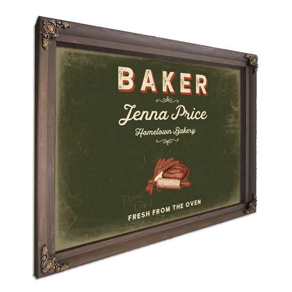 Personalized Baker Sign, Fresh From the Oven, Olive & Brick, image 7