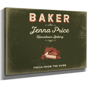 Personalized Baker Sign, Fresh From the Oven, Olive & Brick, image 8