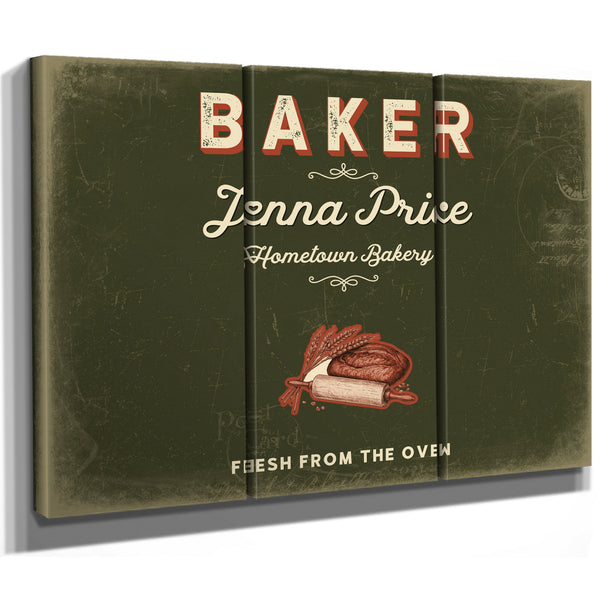Personalized Baker Sign, Fresh From the Oven, Olive & Brick, image 14