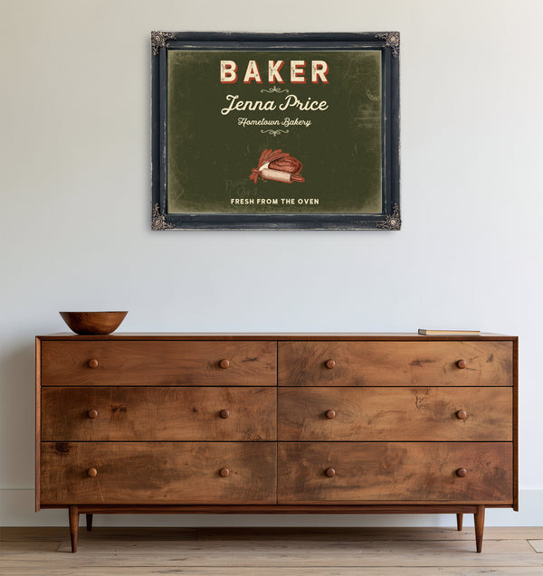 Personalized Baker Sign, Fresh From the Oven, Olive & Brick, image 19