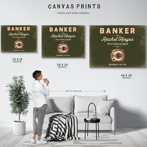 Personalized Banker Sign, Interest in You, Olive & Brick, image 10