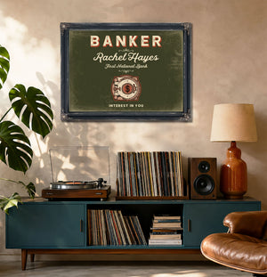 Personalized Banker Sign, Interest in You, Olive & Brick, image 20