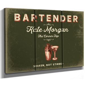 Personalized Bartender Sign, Shaken, Not Stirred, Olive & Brick, image 14