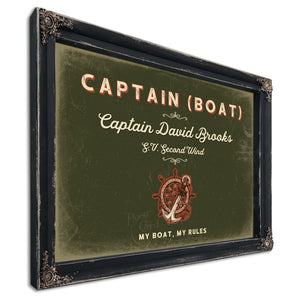 Personalized Boat Captain Sign, My Boat, My Rules, Olive & Brick, image 1