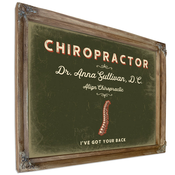 Personalized Chiropractor Sign, I've Got Your Back, Olive & Brick, image 6