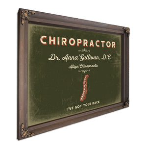 Personalized Chiropractor Sign, I've Got Your Back, Olive & Brick, image 7