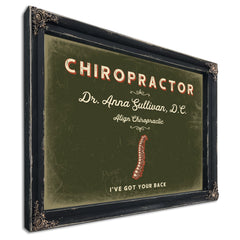 Personalized Chiropractor Sign, I've Got Your Back, Olive & Brick, image 1