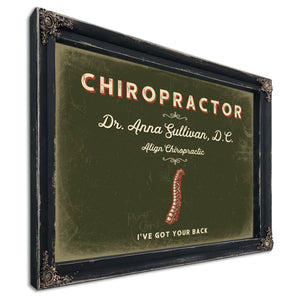 Personalized Chiropractor Sign, I've Got Your Back, Olive & Brick, image 1