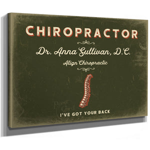 Personalized Chiropractor Sign, I've Got Your Back, Olive & Brick, image 8