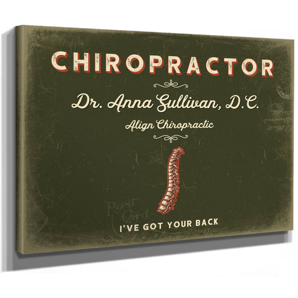 Personalized Chiropractor Sign, I've Got Your Back, Olive & Brick, image 8