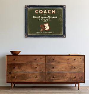 Personalized Coach Sign, Leave It All on the Field, Olive & Brick, image 19