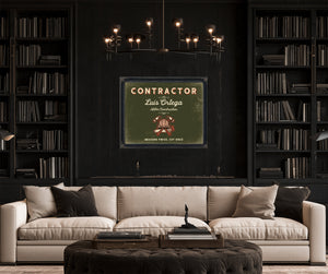 Personalized Contractor Sign, Measure Twice, Cut Once, Olive & Brick, image 16