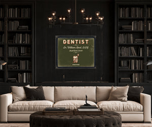 Personalized Dentist Sign, Open Wide, Olive & Brick, image 16