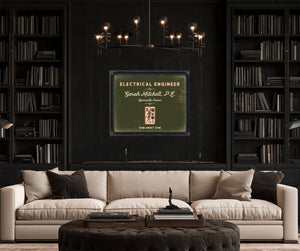 Personalized Electrical Engineer Sign, Ohm Sweet Ohm, Olive & Brick, image 16