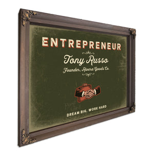 Personalized Entrepreneur Sign, Dream Big, Work Hard, Olive & Brick, image 7
