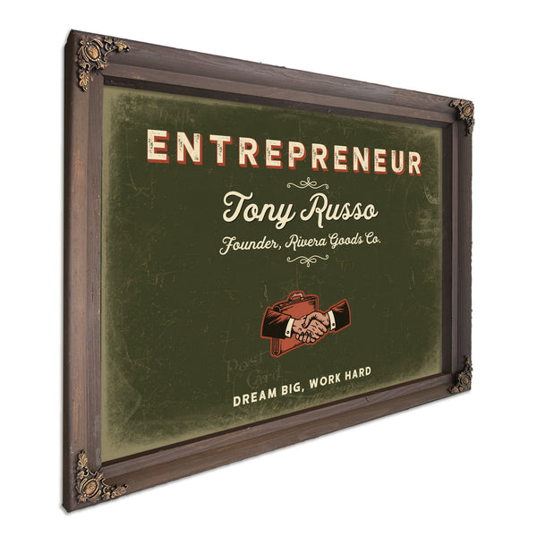 Personalized Entrepreneur Sign, Dream Big, Work Hard, Olive & Brick, image 7