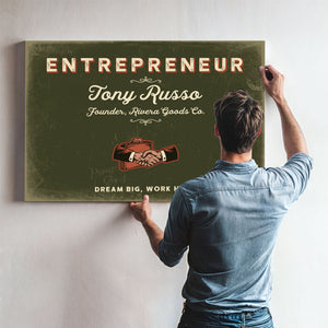 Personalized Entrepreneur Sign, Dream Big, Work Hard, Olive & Brick, image 9