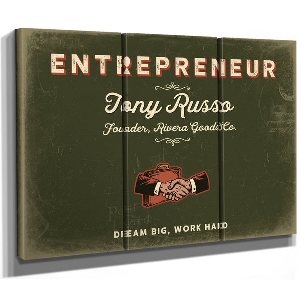 Personalized Entrepreneur Sign, Dream Big, Work Hard, Olive & Brick, image 14