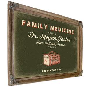 Personalized Family Medicine Sign, The Doctor Is In, Olive & Brick, image 6