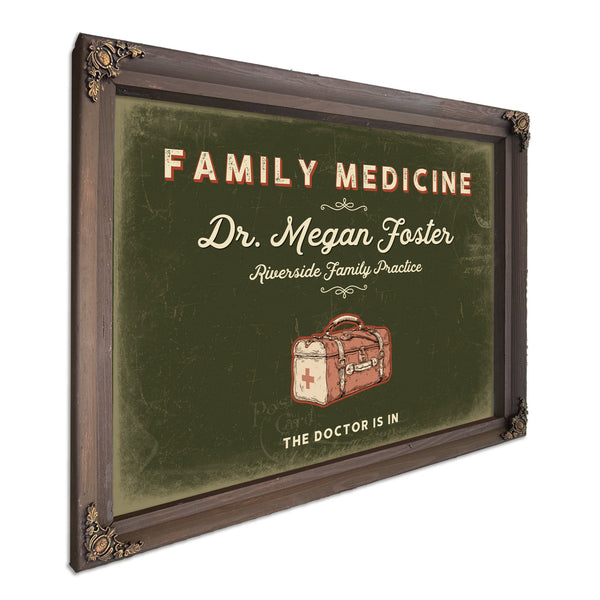 Personalized Family Medicine Sign, The Doctor Is In, Olive & Brick, image 7