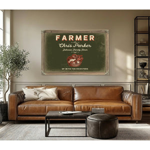 Personalized Farmer Sign, Up With the Roosters, Olive & Brick, image 3