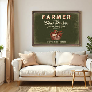 Personalized Farmer Sign, Up With the Roosters, Olive & Brick, image 5