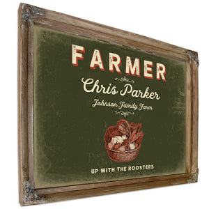 Personalized Farmer Sign, Up With the Roosters, Olive & Brick, image 6