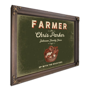 Personalized Farmer Sign, Up With the Roosters, Olive & Brick, image 7