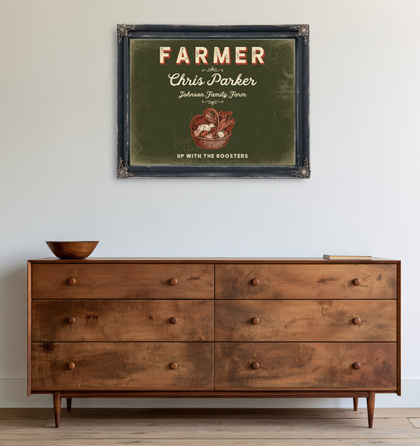 Personalized Farmer Sign, Up With the Roosters, Olive & Brick, image 19