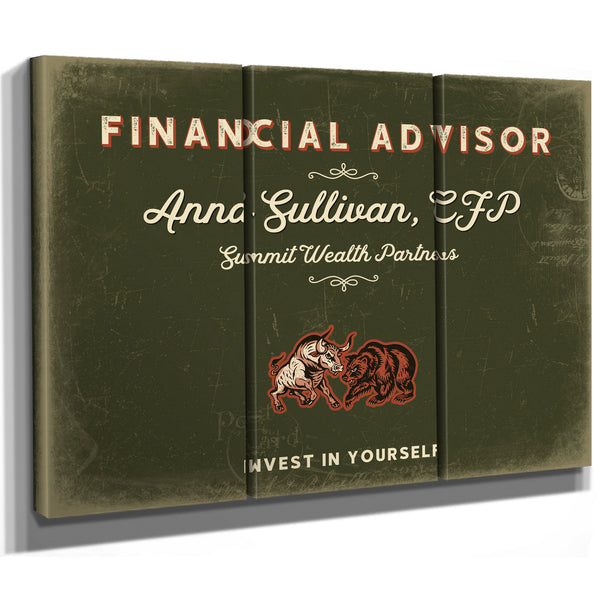 Personalized Financial Advisor Sign, Invest in Yourself, Olive & Brick, image 14