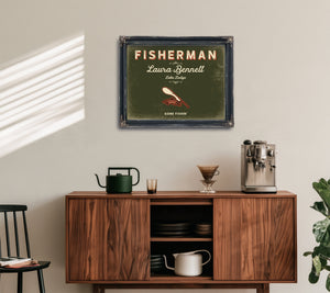 Personalized Fisherman Sign, Gone Fishin', Olive & Brick, image 15