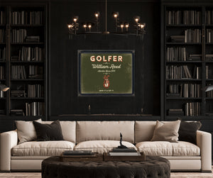 Personalized Golfer Sign, Grip It & Sip It, Olive & Brick, image 16