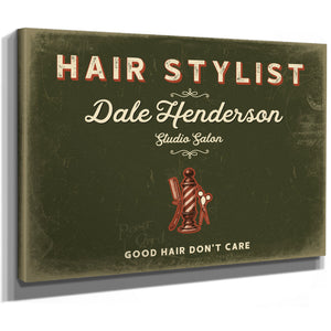 Personalized Hair Stylist Sign, Good Hair Don't Care, Olive & Brick, image 8