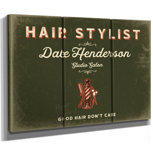 Personalized Hair Stylist Sign, Good Hair Don't Care, Olive & Brick, image 14