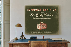 Personalized Internal Medicine Sign, It's What's Inside That Counts, Olive & Brick, image 2