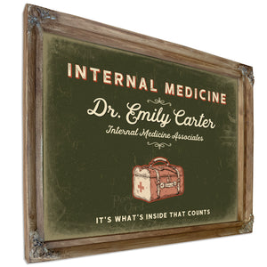 Personalized Internal Medicine Sign, It's What's Inside That Counts, Olive & Brick, image 6