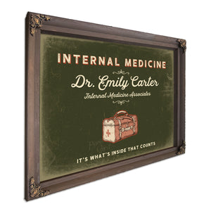 Personalized Internal Medicine Sign, It's What's Inside That Counts, Olive & Brick, image 7
