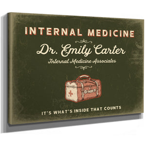 Personalized Internal Medicine Sign, It's What's Inside That Counts, Olive & Brick, image 8