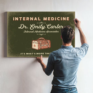Personalized Internal Medicine Sign, It's What's Inside That Counts, Olive & Brick, image 9