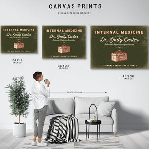 Personalized Internal Medicine Sign, It's What's Inside That Counts, Olive & Brick, image 10