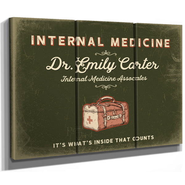 Personalized Internal Medicine Sign, It's What's Inside That Counts, Olive & Brick, image 14