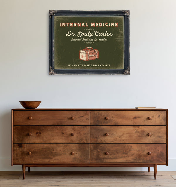 Personalized Internal Medicine Sign, It's What's Inside That Counts, Olive & Brick, image 19