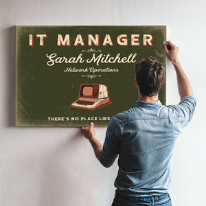 Personalized IT Manager Sign, There's No Place Like 127.0.0.1, Olive & Brick, image 9
