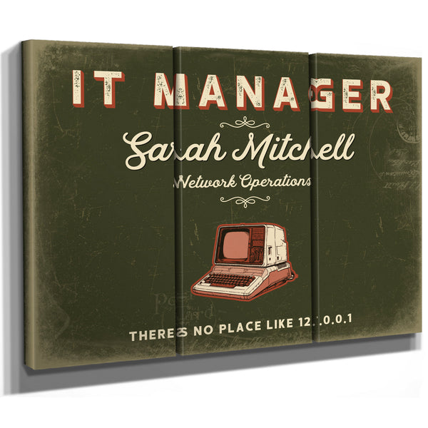Personalized IT Manager Sign, There's No Place Like 127.0.0.1, Olive & Brick, image 14