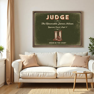 Personalized Judge Sign, Order in the Court, Olive & Brick, image 5