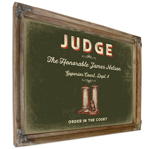 Personalized Judge Sign, Order in the Court, Olive & Brick, image 6
