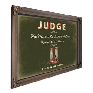 Personalized Judge Sign, Order in the Court, Olive & Brick, image 7