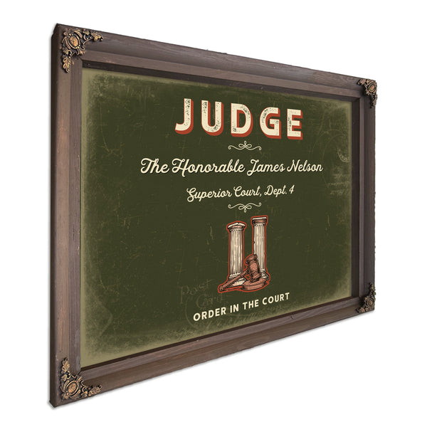 Personalized Judge Sign, Order in the Court, Olive & Brick, image 7